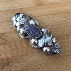 $98 Vintage Old Mexico Brooch Marked Silver Mexico
